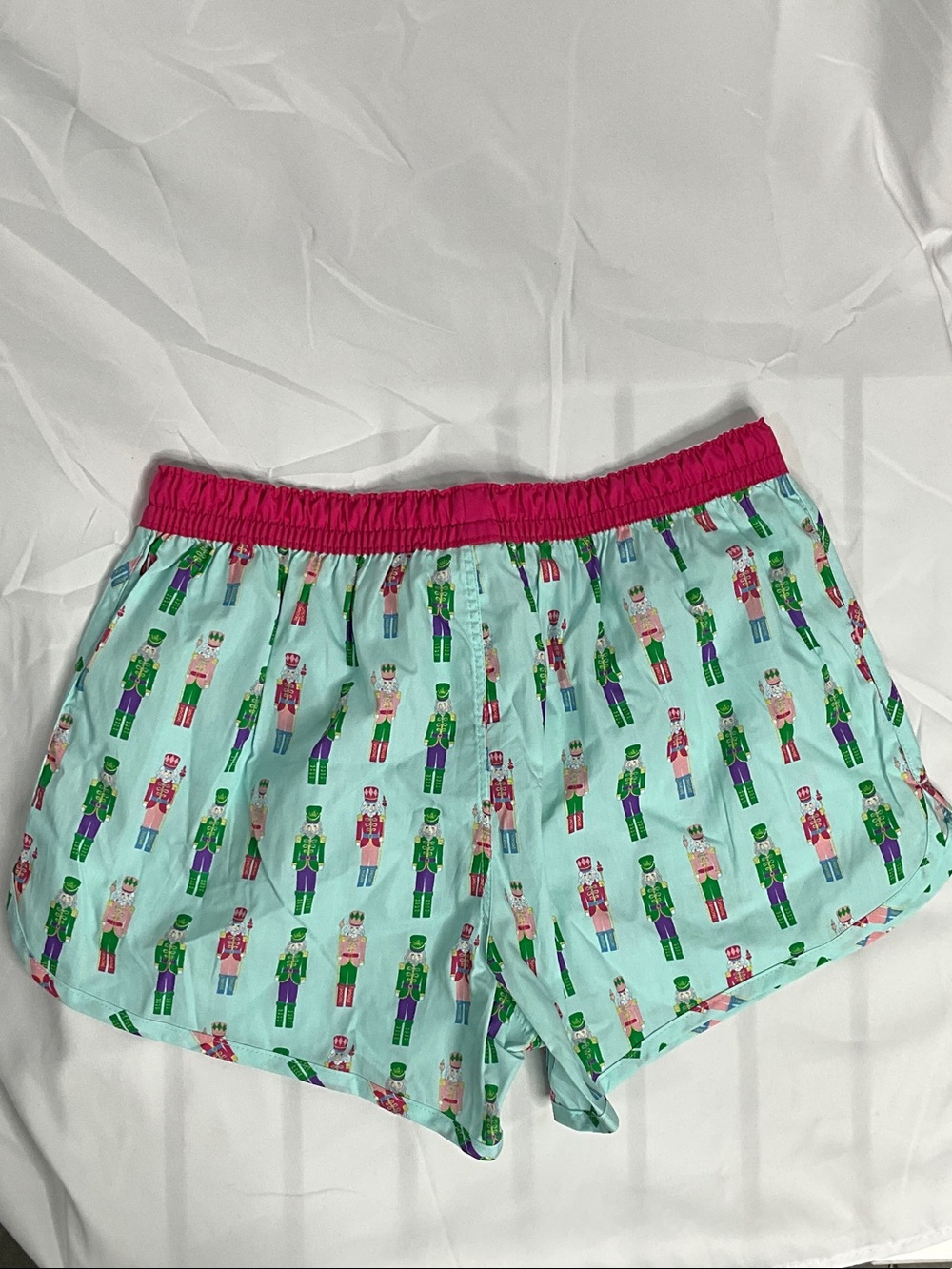 The Royal Standard Nutcracker Lounge Shorts with Pink Waistband - Picture 4 of 7
